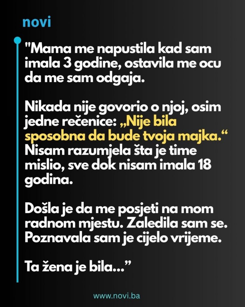 Nakon više od 20 godina pronašla sam svoju biološku majku- Ona me ostavila jer nije bila sposobna da se brine o meni!